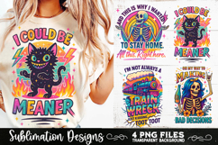 Sarcastic skeleton Retro funny PNG Sublimation Product Image 5