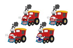 cute train cartoon character set Product Image 1