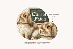 Watercolor Bunny Clipart PNG Set Product Image 2