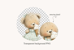 Nursery Teddy Bear Clipart PNG Set Product Image 2