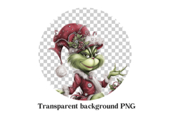 Festive Green Woman Clipart PNG - Holiday Dress &amp; Gift Product Image 2