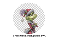 Stylized Grinch Woman Clipart PNG Product Image 2