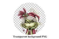 Grumpy Grinch Woman Clipart PNG Product Image 2