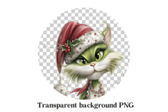 Grinch Cat Clipart PNG Product Image 2