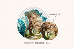 Fantasy Conch Shell Landscape PNG Clipart Product Image 2