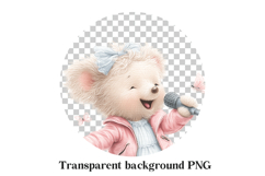 Singing Bear PNG - Pop Star Animal Digital Clipart Product Image 2
