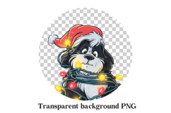 Christmas Black Dog Clipart PNG - Funny Puppy Image Product Image 2