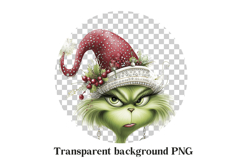 Grinch Woman Portrait Clipart PNG Product Image 2