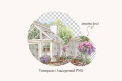 Watercolor Greenhouse Clipart Set Product Image 2