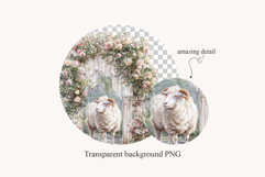Watercolor Sheep Clipart PNG Set Product Image 2