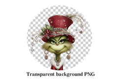 Top Hat Grinch Woman Clipart PNG Product Image 2