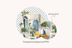 Cozy Watercolor Balcony PNG Collection Product Image 2