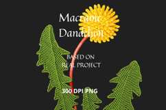 Macrame Dandelion Flower PNG Botanical Clipart Product Image 3