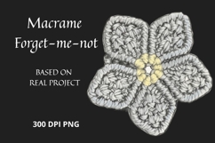 Macrame Flower PNG Clipart with Pencil Sketch Effect Product Image 3
