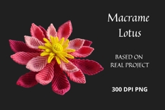 Macrame Lotus Flower PNG Botanical Clipart Product Image 3