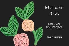 Macrame Roses PNG Botanical Clipart Product Image 3