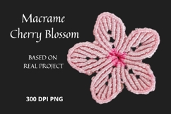 Macrame Cherry Blossom PNG Botanical Clipart Product Image 3