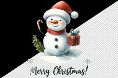 Christmas snowman tumbler, mug wrap, clipart sublimation png Product Image 3