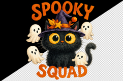 Halloween black cat tumbler mug clipart sublimation design Product Image 2