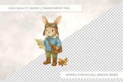 Watercolour Bunny Aviator Clipart Boy Rabbit Pilot Clip Art Product Image 3