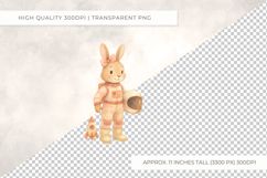 Watercolour Bunny Astronaut Clipart Girl Rabbit Spaceman Product Image 2