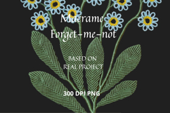 Macrame Forget-me-not PNG Botanical Clipart Product Image 3