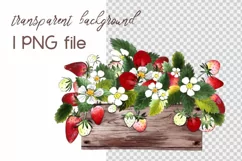 Strawberry clipart. Gardening sublimation. Summer fruit PNG Product Image 3