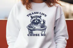 Trash Life Chose Me SVG, Funny Raccoon PNG, Dumpster Life Product Image 3