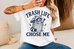 Trash Life Chose Me SVG, Funny Raccoon Quotes Design Product Image 1