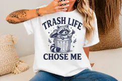 Trash Life Chose Me SVG, Funny Raccoon Quotes Design Product Image 1