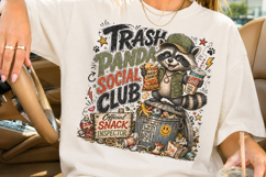 Trash Panda Social Club PNG, Funny Raccoon Sublimation Product Image 2