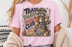 Trash Panda Social Club PNG, Funny Raccoon Sublimation Product Image 3