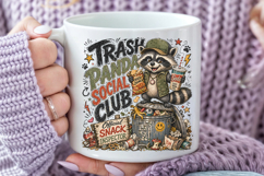 Trash Panda Social Club PNG, Funny Raccoon Sublimation Product Image 4