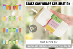 Glass Can Trash Sorting Bins Product Image 1