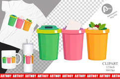 Sorting Bins Clipart Product Image 1