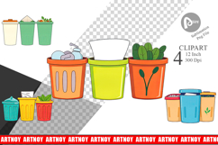 Sorting Bins Clipart Product Image 1