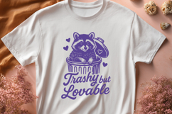 Trashy but Lovable SVG PNG, Funny Trendy Raccoon Cricut File Product Image 2