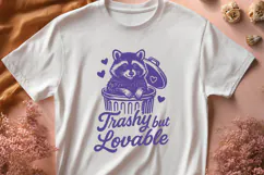 Trashy but Lovable SVG PNG, Funny Trendy Raccoon Cricut File Product Image 2
