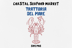 Trattoria Del Mare SVG PNG, Italian Seafood Restaurant Product Image 1