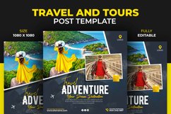 Travel Adventure the World Social Media Post Design Template Product Image 1
