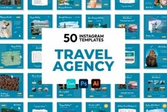 Tour &amp; Travel Blue Instagram Templates| CANVA-PS-AI Product Image 1