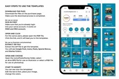 Tour &amp; Travel Blue Instagram Templates| CANVA-PS-AI Product Image 10