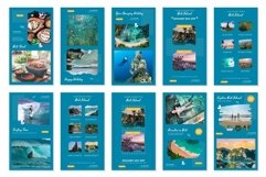 Tour &amp; Travel Blue Instagram Templates| CANVA-PS-AI Product Image 5