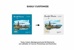 Tour &amp; Travel Blue Instagram Templates| CANVA-PS-AI Product Image 6