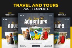 Travel and Tour Adventure Holiday Social Media Post Template Product Image 1