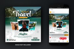 Travel and Adventure Social Media Post Horizontal Template Product Image 2