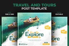 Travel and Tours Dream Social Media Post Design Template Product Image 1