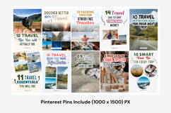 Canva Travel Blogger Pinterest Pins Templates Product Image 6
