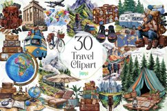 Travel Clipart Sublimation Product Image 1