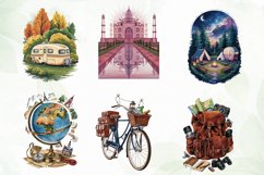 Travel Clipart Sublimation Product Image 3